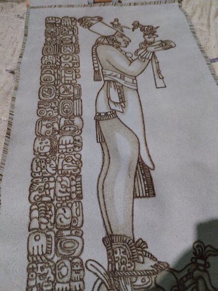 Tablou mayas pe piele naturala